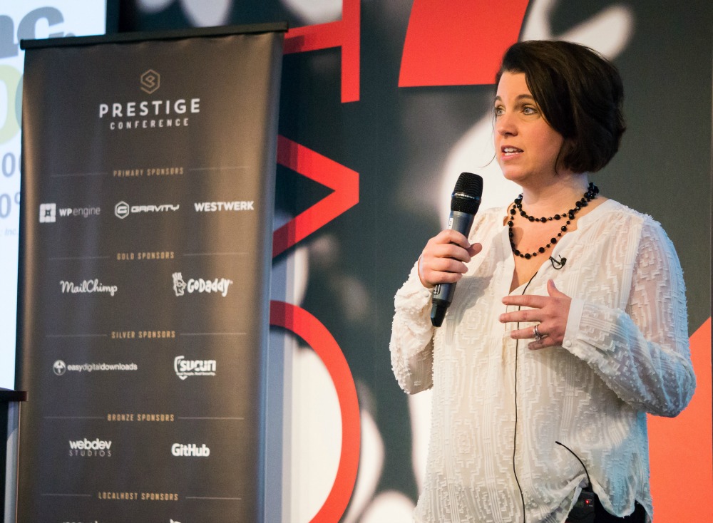 April Downing of WP Engine speaks about business funding options at Prestige Conference Las Vegas. 